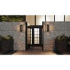 Tate Integrated LED Earth Black Outdoor Wall Lantern - 2 of 4