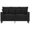 vidaXL 2-Seater Sofa Black 47.2 in. Velvet - 3 of 4