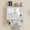 Heynemo Medicine Cabinet with Mirror, Vanity Wall Mounted Storage Cabinet with Adjustable Shelves and Towel Bar, for Bathroom, Laundry - 2 of 4
