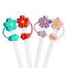 Swtroom Silicone Straw Covers Cap with Handle 0.4in/10mm 4pcs - 2 of 4