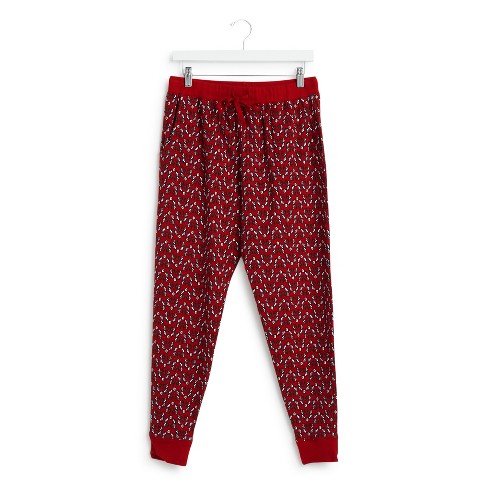 Women's Flannel Jogger Pants - Stars Above™ Red/black Xxl : Target