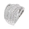 Ross-Simons 2.00 ct. t.w. Round and Baguette Diamond Highway Ring in Sterling Silver - 3 of 4