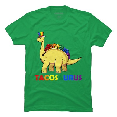 Adult Design By Humans Tacos Dinosaur Tacosaurus Rainbow Pride By JuTrading T-Shirt