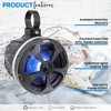 Pyle 5.25 Inch 1,000 Watt 2 Channel Waterproof Off Road Boat and ATV Speakers - 2 of 4