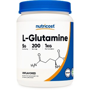 Nutricost L-Glutamine Powder (500 Grams / 100 x 5mg Servings of Unflavored L-Glutamine) | Amino Acid Supplement for Pre-workout and Post-workout - 1 of 4