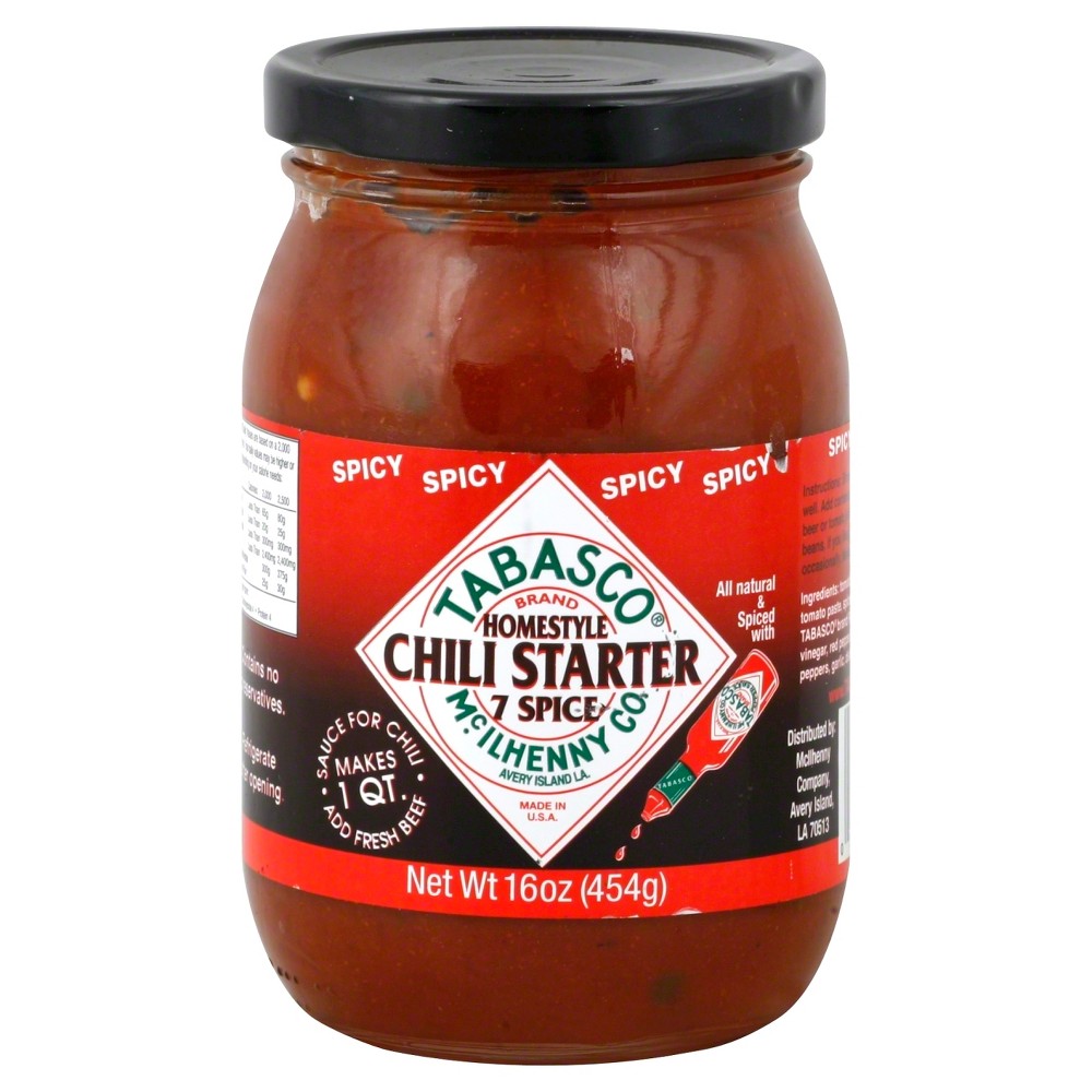 UPC 011210004054 product image for Tabasco Seven Spice Chili Spicy Chili Starter 16oz | upcitemdb.com