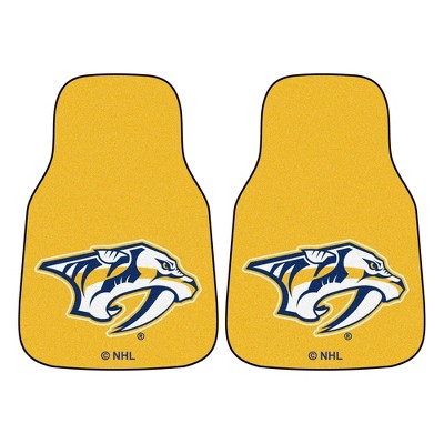 NHL Nashville Predators Carpet Car Mat Set 2pc - Navy