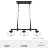 Hunter Fans 33" Saddle Creek Ceiling Light Noble Bronze Finish - 3 Bulb Modern Chandelier for Kitchen & Dining Room - 4 of 4