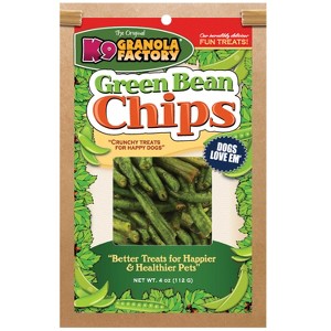 K9 Granola Factory Green Bean Chips Dog Treats 4oz (Pack of 3) - 1 of 3