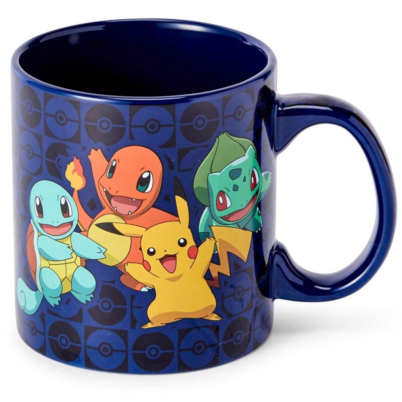 Just Funky Pokémon Original Generation One Starters Coffee Mug | Features Pikachu & More, 2 of 7