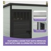 5x3FT Outdoor Storage Shed, All-Weather Plastic Storage Shed with Side Windows, Floor, Lockable Doors for Backyard Garden Pool Tool - 4 of 4