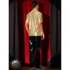 Lars Amadeus Men's Short Sleeve Sparkle Glitter Prom 70s Disco Nightclub Party Sequin Polo Shirts - 3 of 4