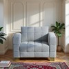 1-Seater Plush Cloth Sofa Chair with High Legs & Easy Cleaning - 2 of 4