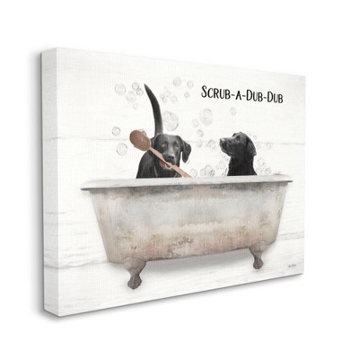 Stupell Industries Scrub a Dub Quote Family Pet Dog Bath