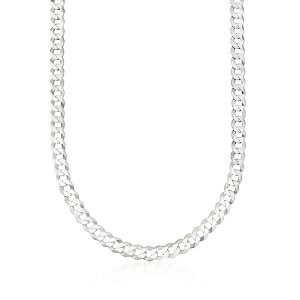 Ross-Simons Men's 8mm Sterling Silver Curb Link Necklace Size 24 - 1 of 3