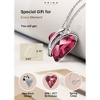 URECOVER Women Necklace Love Heart Pendant and Silver, Crystal Necklace Gift for Mom Wife Girlfriend - 3 of 4