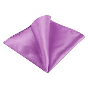 INSPIRE CHIC Men's Wedding Party Solid Color Self-Folded Pocket Squares - 1 of 4