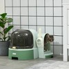Whisen Space Capsule Enclosed Cat Litter Box with Lid, Removable Tray, Scoop and Side Step Entrance - Green - 2 of 4