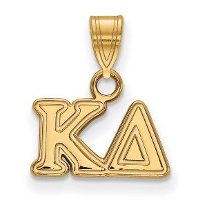 Black Bow Jewelry 14k Yellow Gold Plated Sterling Silver Kappa Delta Greek Life Small Pendant - 1 of 3