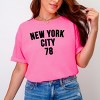 Simply Sage Market New York City Arched 78 Puff Print Garment Dyed Tee - 2 of 4