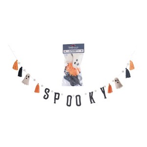 Transpac Cotton 69.68 in. Halloween Yarn Spooky Ghost and Tassel Garland - 1 of 3
