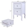 Karl Home 15.75in. W Country Style Two-Drawer Nightstand- Set of 2 - 4 of 4