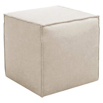 Skyline Furniture Custom Upholstered Square Ottoman with French Seams