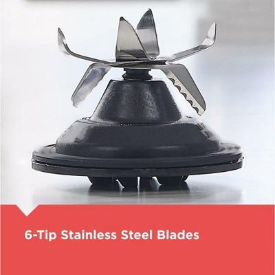 PowerXL Black & Decker Ice Crush Blender With 56 Ounce (7 Cup) Perfectpour Plastic Jar, Powerful 6-Tip Stainless Steel Blade, 8-Speeds Plus Pulse, 750 Peak Watts Of Power