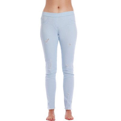 Just Love Denim Wash Ripped Jeggings for Women