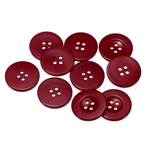 Unique Bargains Resin Snap Fastener Round Flat 4-Hole Sewing Buttons 10 Pcs - 1 of 4