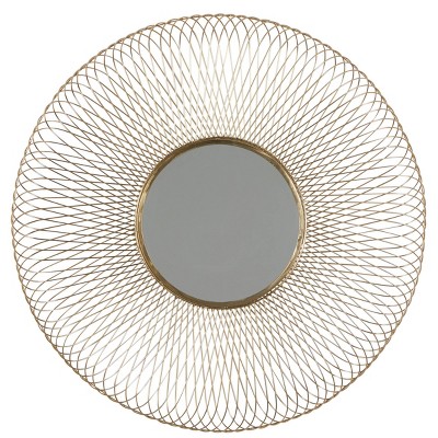 Modern Metal Round Decorative Wall Mirror - Olivia & May