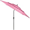 Northlight 9.75ft Outdoor Patio Market Umbrella with Hand Crank and Tilt, Pink - 3 of 4