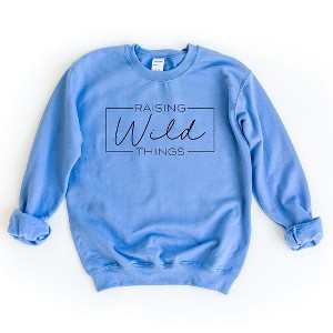 Simply Sage Market Women's Graphic Sweatshirt Raising Wild Things - 1 of 3