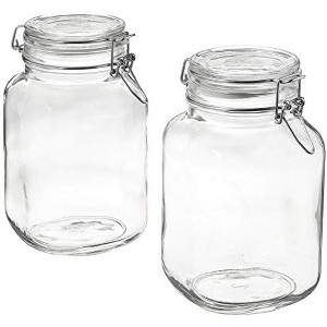 Bormioli Rocco  Fido Glass Canning Jar Italian 67¾ oz-2 Liter (2 Pack), Clear - 1 of 4