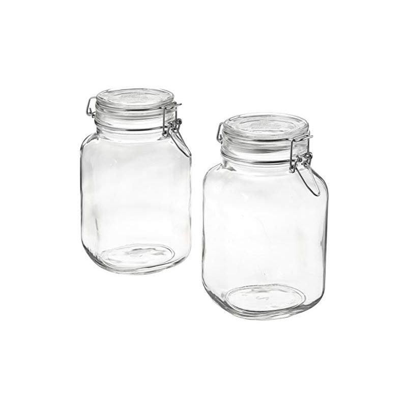 Bormioli Rocco  Fido Glass Canning Jar Italian 67¾ oz-2 Liter (2 Pack), Clear, 1 of 6