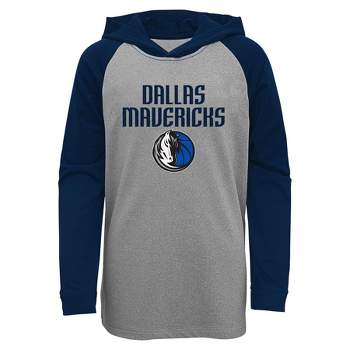 NBA Dallas Mavericks Youth Gray Long Sleeve Light Weight Hooded Sweatshirt