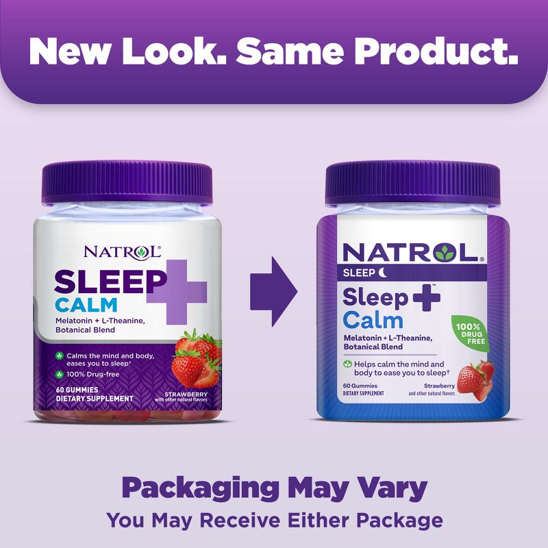 Natrol Sleep + Calm Gummies - 60ct, 4 of 13