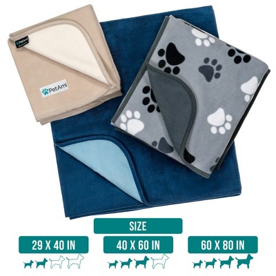 Medium Charcoal Waterproof Fleece Pet Blanket