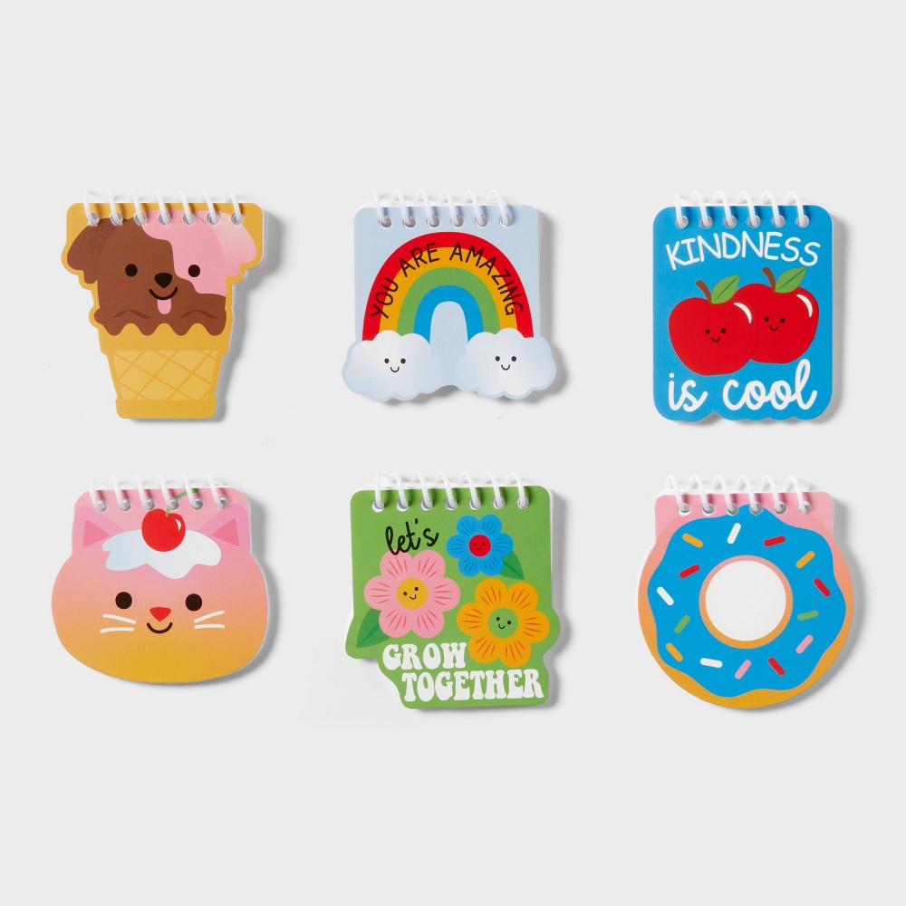 6ct Mini Notebooks Classroom Party Favor, Teacher Supplies - Spritz™