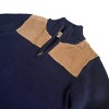 Hope & Henry Boys' Long Sleeve Half Zip Pullover Sweater with Corduroy Yoke, Infant - 2 of 3