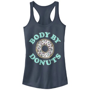 Juniors Womens CHIN UP Body By Donuts Racerback Tank Top - 1 of 3