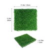 Artificial Grass Turf Tiles Interlocking Set of 35pcs, Fake Grass Tiles Self-draining for Pet Indoor/Outdoor Flooring Decor, 12x12in Grass Green - 2 of 4