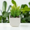 Unique Bargains Artificial Plants Ceramic Pot Plastic 2.01"x2.01"x2.95" 1 Pc - 2 of 4