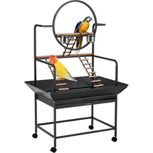 Bird Cage, 28 Inch Large Cage with Removable Tray and Temperature and Humidity Detection,Portable Feeding Parakeet Cage for Travel or Home - 1 of 4