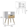 NicBex 15.8 inch Wide Nightstand with 1 Drawer,Modern Side Table with Four Legs and One Open Shelf,Bedside Table for Bedroom,Living Room - 3 of 4