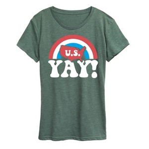 Women's - Instant Message - USA Yay Short Sleeve Graphic T-Shirt - 1 of 4