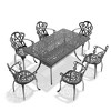 ONWITH 7-Piece Set Of Cast Aluminum Patio Furniture With Cushions - 2 of 4