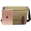 Generic Canvas Vintage Messenger Bag Shoulder bag Leather Cross body bag Large Travel Crossbody bags - 3 of 4