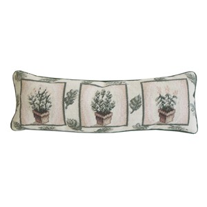 C&F Home 8" x 20" Herb And Leaf Needlepoint Throw Pillow - 1 of 4