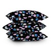 16"x16" Deny Designs Retrografika Planets Outdoor Throw Pillow Black: Abstract Design, Polyester, Square Shape - 4 of 4